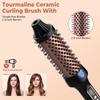 Dual-Function Negative Ion Straightening & Curling Comb with PTC Heating Elements - Gentle on Hair