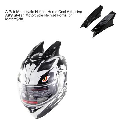 A Pair Motorcycle Helmet Horns Cool Adhesive ABS Stylish Motorcycle Helmet