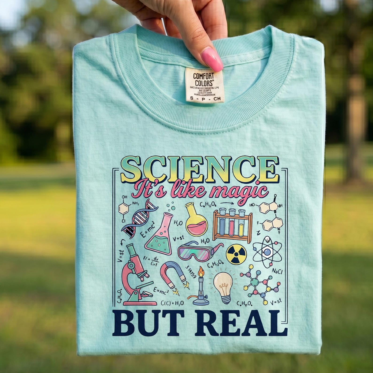 Comfort Colors® Science It s Like Magic But Real Teacher Shirt, Kindergarten Teacher Shirt, Teacher Gift Ideas, Shirt for Science Teacher M