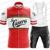 La Casera Cycling Jersey Retro Set Spain Team Vintage Cycling Clothing Men Road Bike Shirts Suit Bicycle Bib Shorts