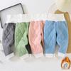 Thick Three-Layer Warm Belly Protection Pants for Kids - Autumn/Winter Home Wear