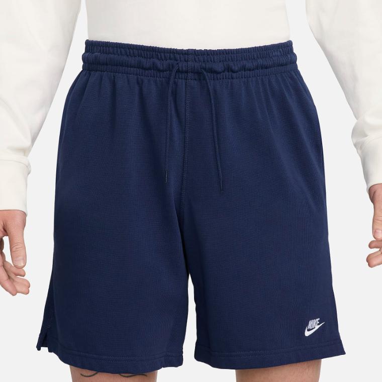 Nike Logo Print Elastic Waist Casual Shorts Men Shorts Navy-Blue FQ4361-410