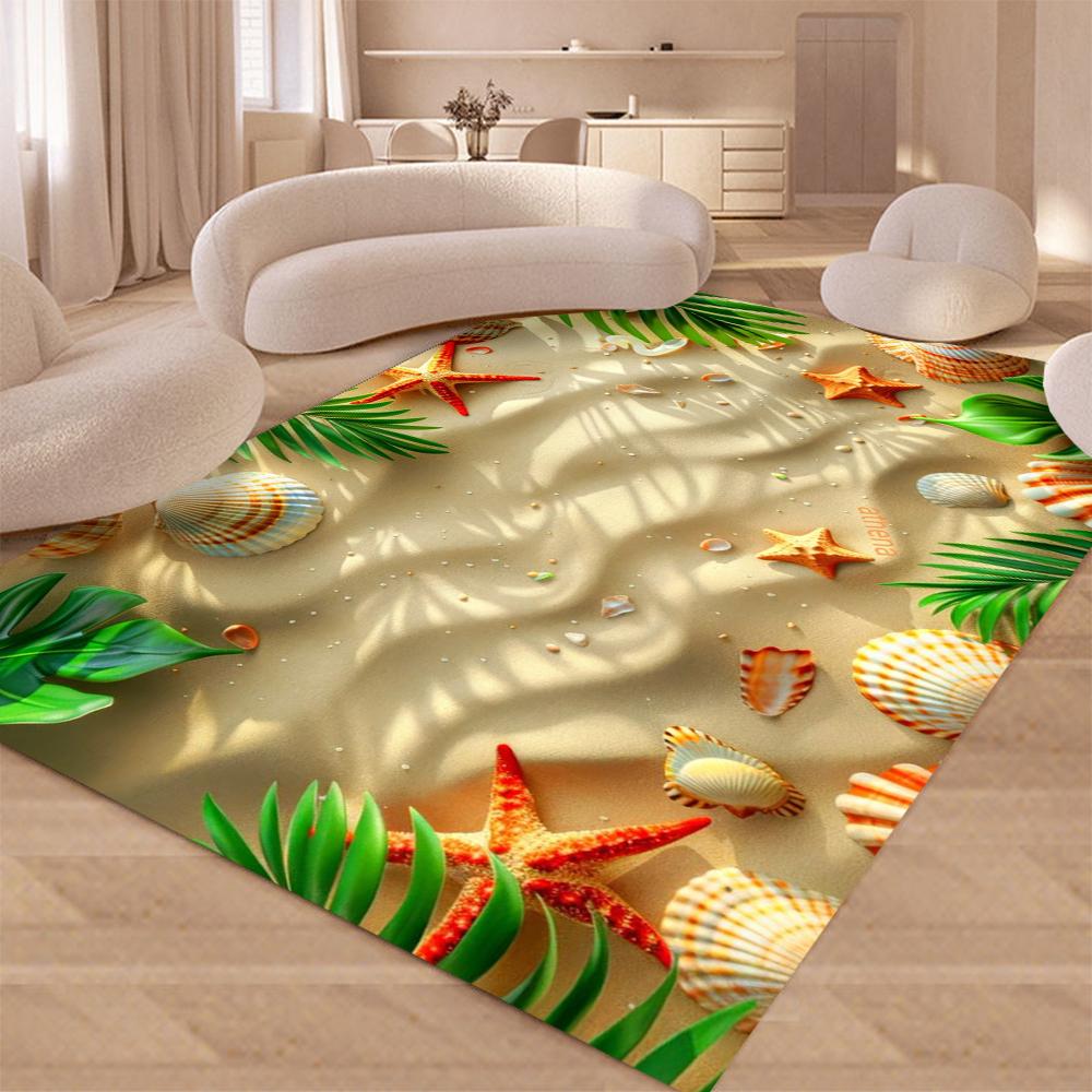 Tappeto Divertente HD Costa Estiva Spiaggia per Soggiorno Divano Tappeti Decorativi Morbidi Tappeto Camera da Letto Tappetino Tavolino da Caffè Cucina Tappeto Corridoio