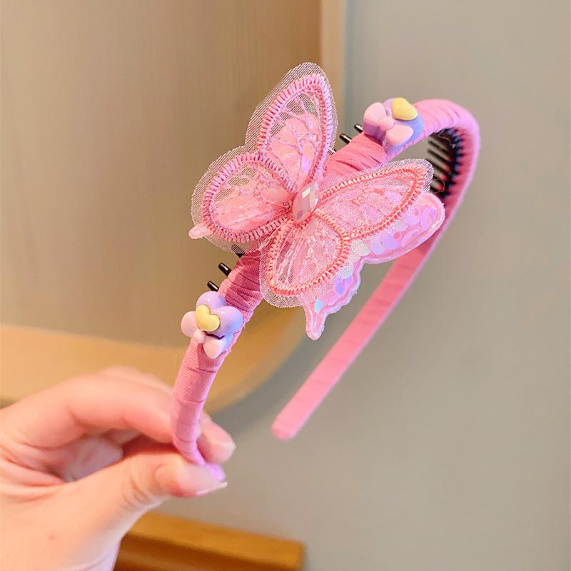 Korean Style Butterfly Hair Hoops, Non-Slip Hair Accessories for Hair Control and Flyaway Taming