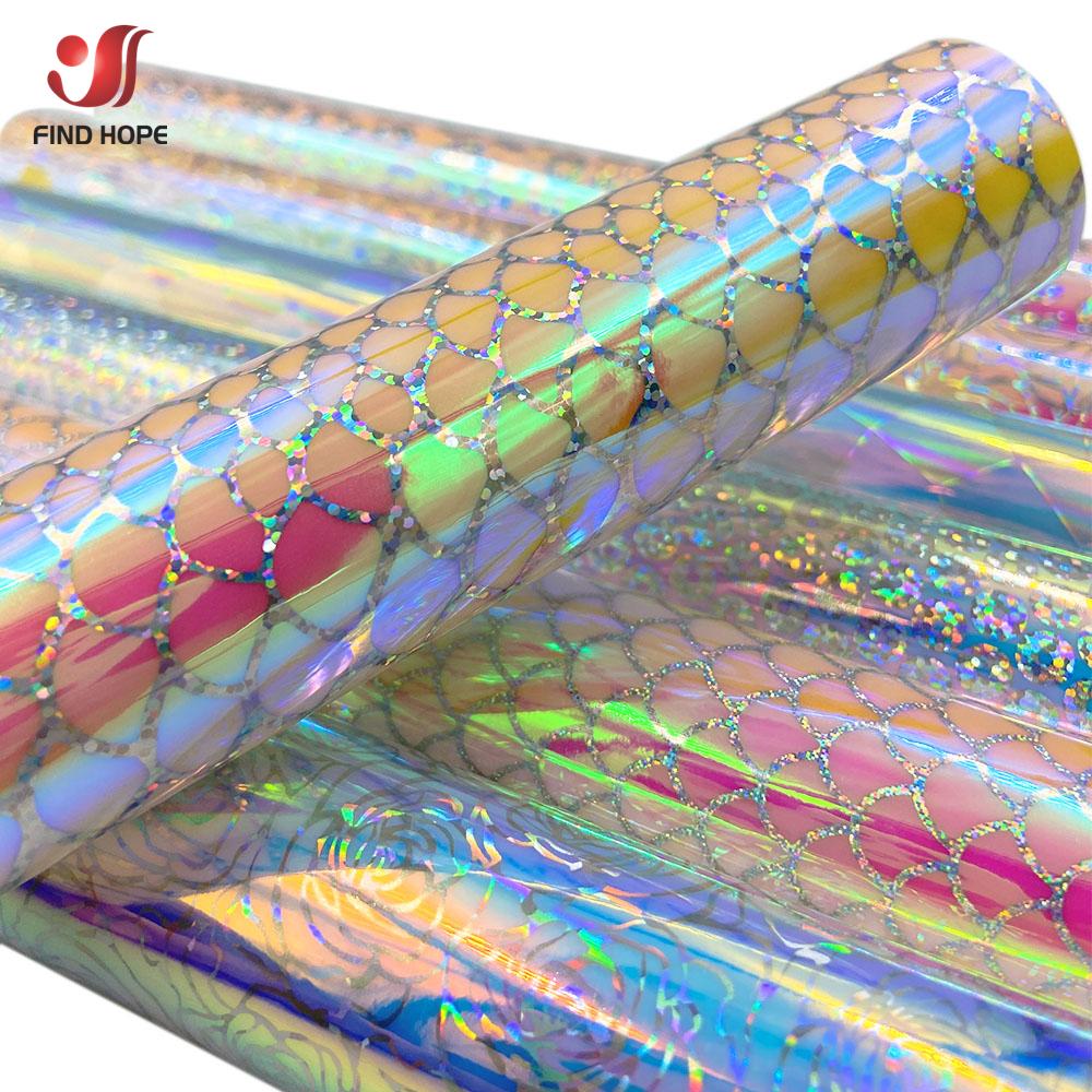 12"x39" Iridescent Gradient Glitter Adhesive Vinyl Roll Self-Adhesive HTV for Silhouette Cut Craft Cutting Home Decals Cup Decor