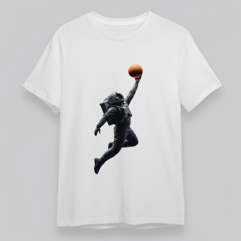 

Men s Plus Size Classic T-Shirt Astronaut Jumping With Orange Planet GraphicTee 2XL