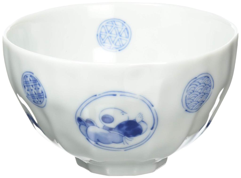 Mino ware Rikyu bowl, round pattern karako 136147 Mino ware Rikyu bowl, round pattern karako 136147