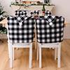 Lattice Christmas Chair Cover Soft Stretch Xmas Dinner Chair Seat Cover Removable Christmas Table Decor Home Decoration