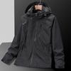 Herren Windbreaker Wasserabweisend Winddicht Frühling Herbst Übergröße Kapuzenjacke Mantel