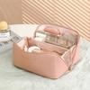 1pc Large Capacity PU Leather Cosmetic Bag Portable Waterproof Women Makeup Case Toiletry Organizer Travel Storage Bag