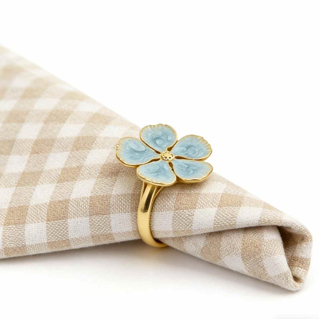 10pcs Flower Napkin Rings Floral Serviette Buckles Holders Party Table Decor for Wedding Banquet Dinner Daily Use 5