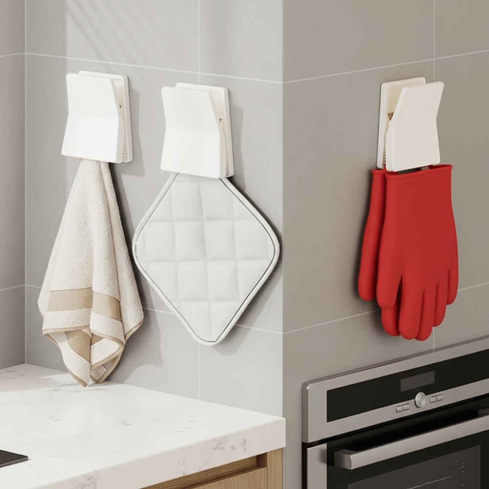 4 PCS/SET Waterproof Self Adhesive Hooks Punch-free Bathroom Storage Rack Bathroom