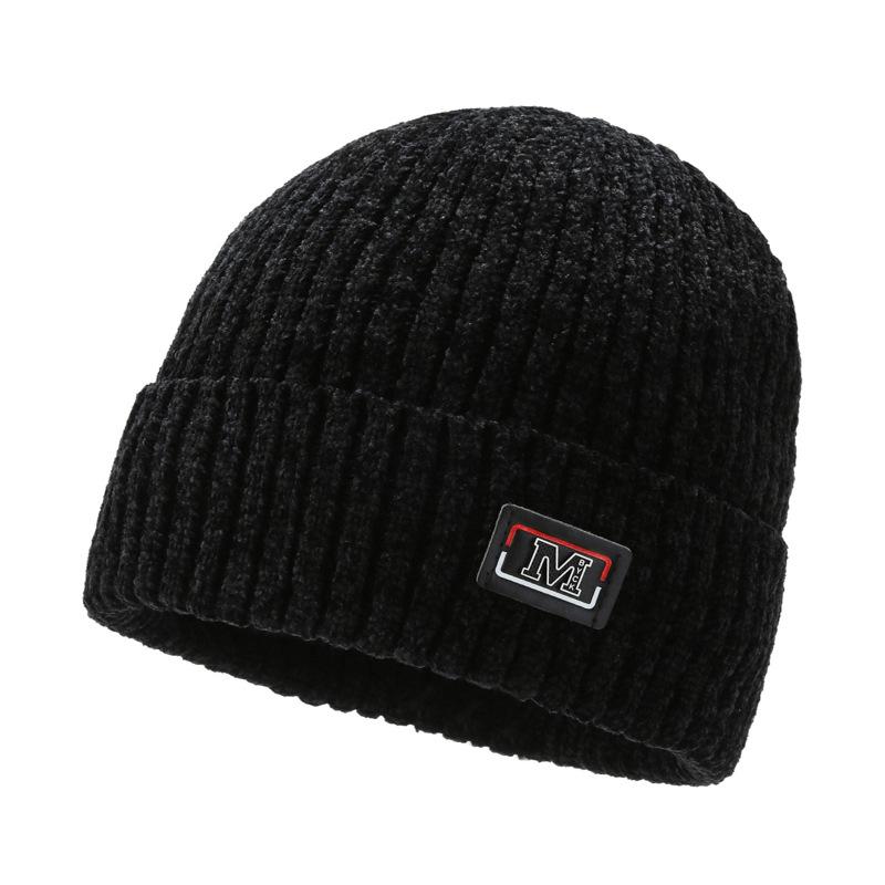 New Autumn and Winter Thickened Men's and Women's Wool Hats Korean Version Ski Plush Warm Chenille Knitted Hats