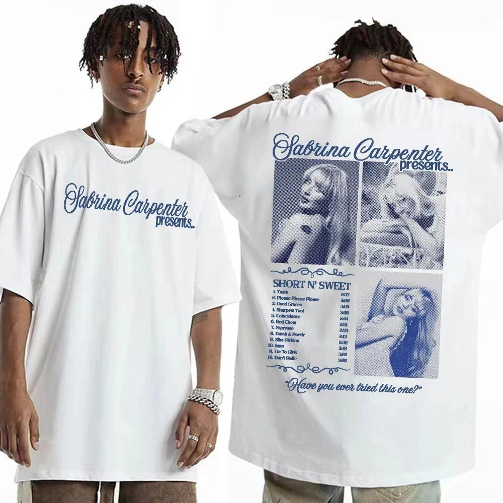 

Y2k Fashion Tees Sabrina Carpenter Short N Sweet Tour T Shirts Harajuku Hip Hop Street T-shirt Casual Loose Short Sleeve Unisex 5XL різнокольоровий