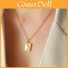 Stainless Steel Letter Pendant Necklace With Gold Plating For Men And Women