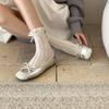 Women's Ballet Flats 2026 Autumn Soft Bottom Butterfly Knot Shoes Increased Height Design Casual Spring Fashion Flat Shoes