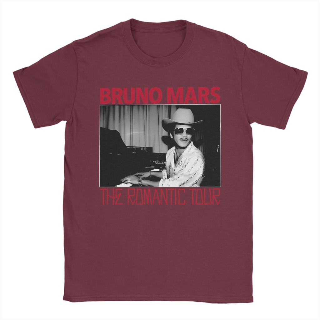 The Romantic Tour Bruno Mars 2026 T Shirt for Unisex Pure Cotton Novelty TShirt Round Collar Tees Short Sleeve Clothes Adult