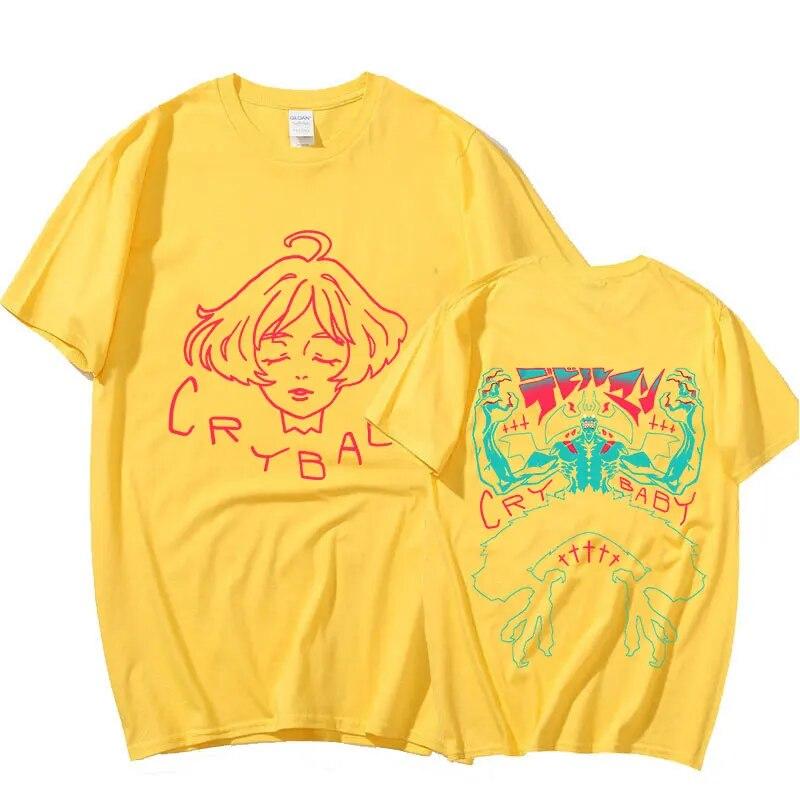 

Япония Аниме Devilman Crybaby футболка с двусторонним принтом унисекс летняя хлопковая футболка большого размера Harajuku уличная футболка унисекс XL