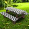 Elastic Table Protectors Outdoor Camping Picnic Rectangular Table Benches Cover Windproof Waterproofie Design