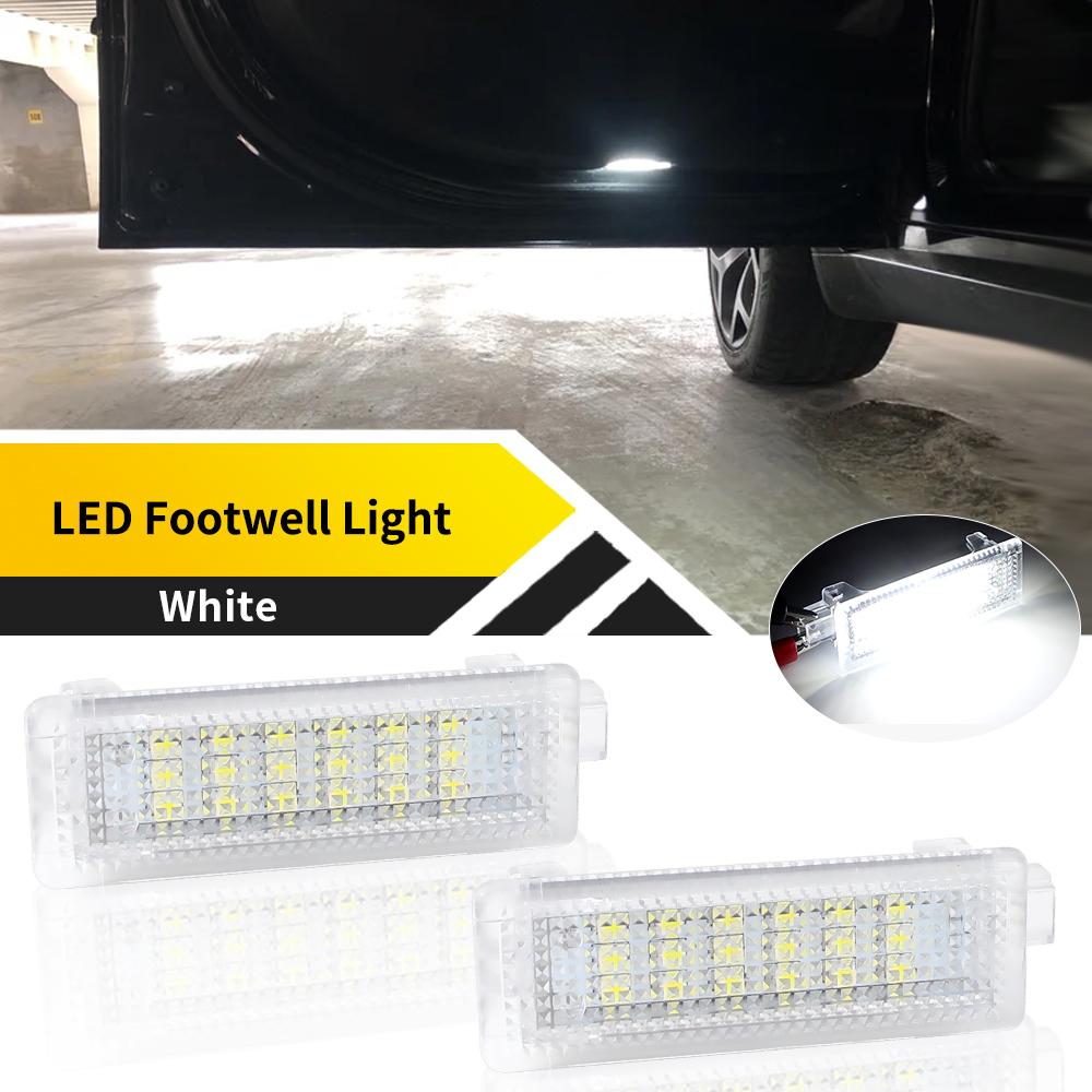 2PCS White LED Courtesy Footwell Under Door Interior Light For 3-series E93 Convertible 2007-2012 F30 Sedan/saloon 2012-up