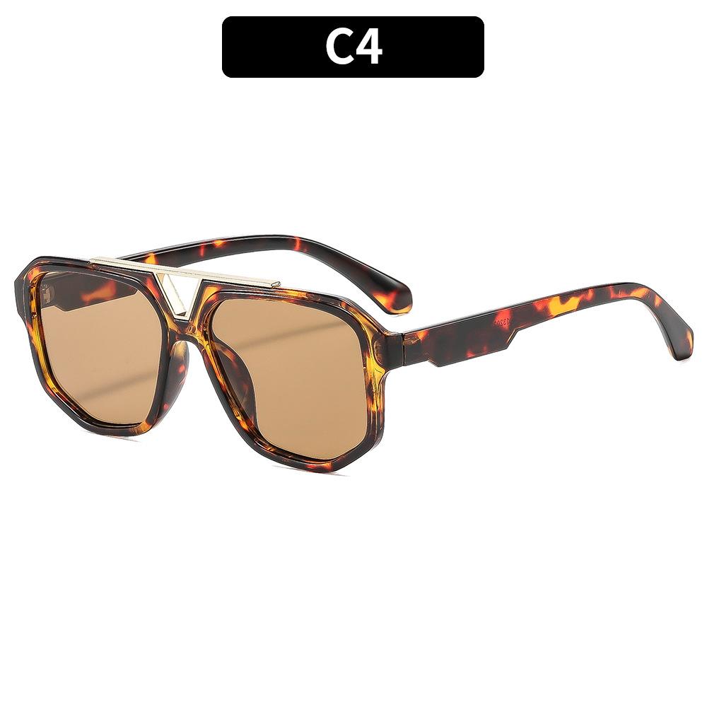 European and American box retro classic double beam pilot sunglasses versatile outdoor sunscreen fashion sunglasses