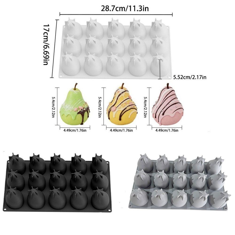 Fruits Shape Baking Mousse Cake Molds 15 Cavity French Dessert Molds Baking Supplies