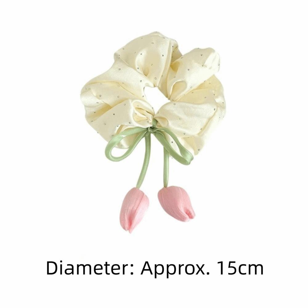 Elastic Material Tulip Headbands Spring Design Flower Elastic Hair Ties Women Hair Accessories
