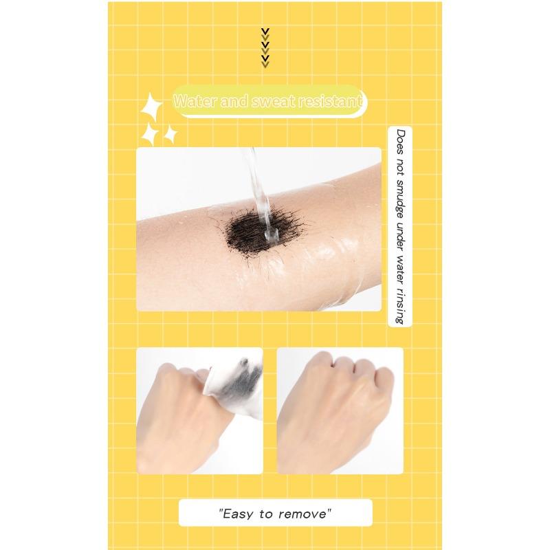 1PC popular yellow fat mascara waterproof, slender, curled and dense, natural and long-lasting, non-smudging