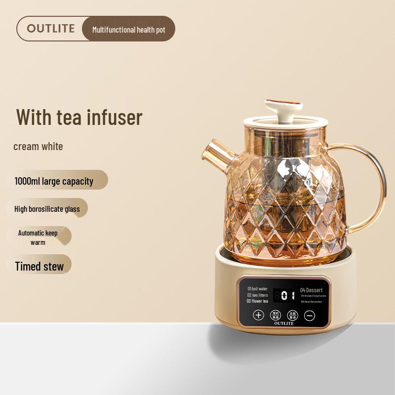 Deutscher Multifunktionaler Glas-Teekocher Wasserkocher - Neues Modell für Zuhause & Büro