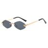 2024 Frameless Cut-Edge Rhombus Snake Sunglasses - Fashionable European & American Beach UV Protection Eyewear
