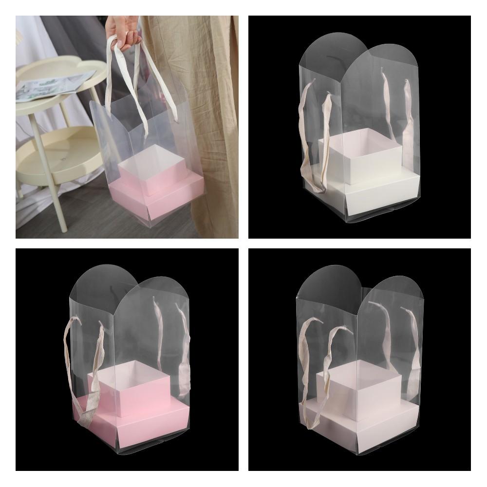 Paper Box Handheld Flower Box Handbag Flower Bag Creative Bouquet Wrapping Bag  Flower Wrapping