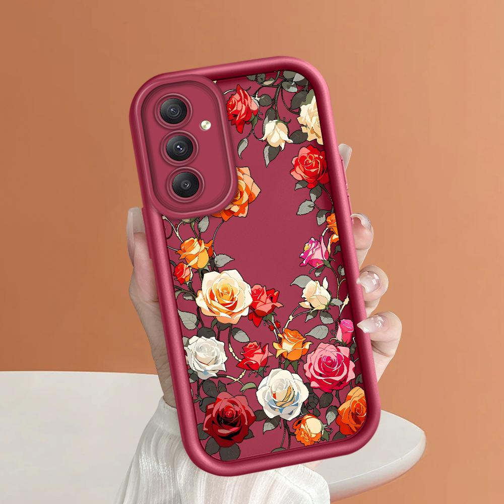 Model de imprimare cu scară pătrată din silicon moale Carcasă pentru telefon Capac complet Cameră de protecție antișoc Carcasă din cauciuc pentru Samsung