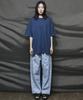 Deumakeu Paisley Wide Fit Elastic Waist Pants Sky Blue