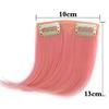 XINRAN Colorful Synthetic Hair Pieces Clip In Bangs Hair Extensions Temperature Fiber Hair Accessories For Women