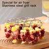 Vertical Skewer Rack Barbecue Utensils Stainless Steel Grill Air Fryer Kitchen Gadgets Tongs Cooking Accessories Meat Rack