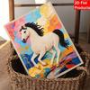 5D Pearl Kit Galloping Horse Pattern DIY Rhinestone Art Relaxing Handmade Ornament Home Wall Desktop Decoration for Beginners