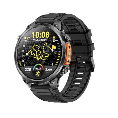 MK100 GPS Smart Watch With Flashlight 1.7Inch 10M Waterproof Compass Outdoor Air Pressure Men Health Smartwatch 2026 MK100