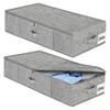 2pcs Under Bed Storage Box 10cm High Ultra-thin Clothes Organizer Dustproof Folding Bedroom Cloth Organizer Blanket Storage Bin