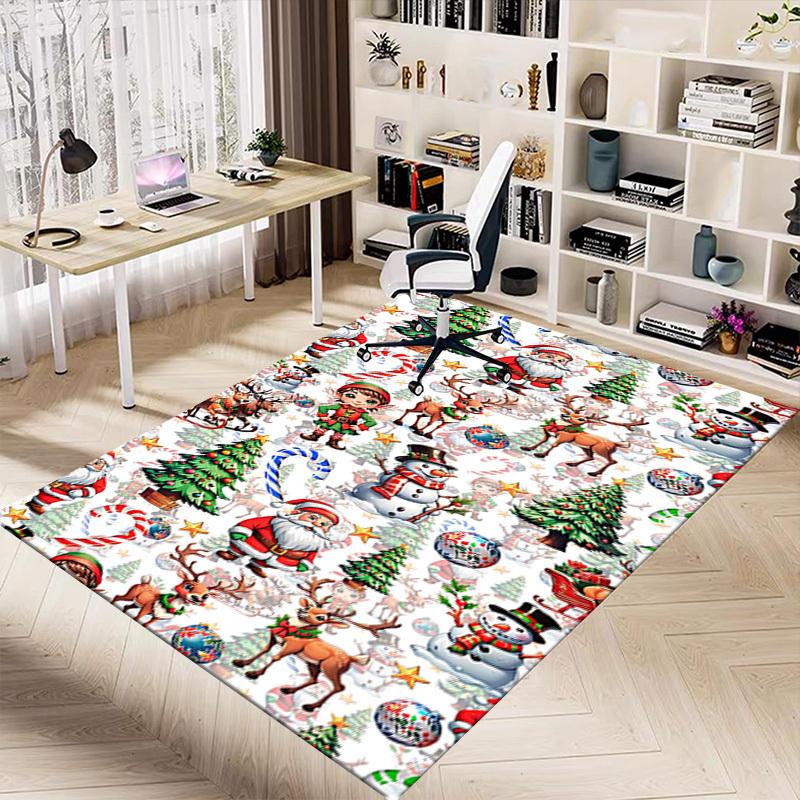 1PC Christmas, festive Extra Large Non Slip Floor carpet, Office, family, bedroom, Studio Large Area Rug Indoor Rugs, Vibrant Colors