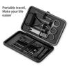 7/10/12/16/18Pcs Black Manicure Set Nail Clippers Hand Foot Face Care Stainless Steel Accessories Stainless Steel