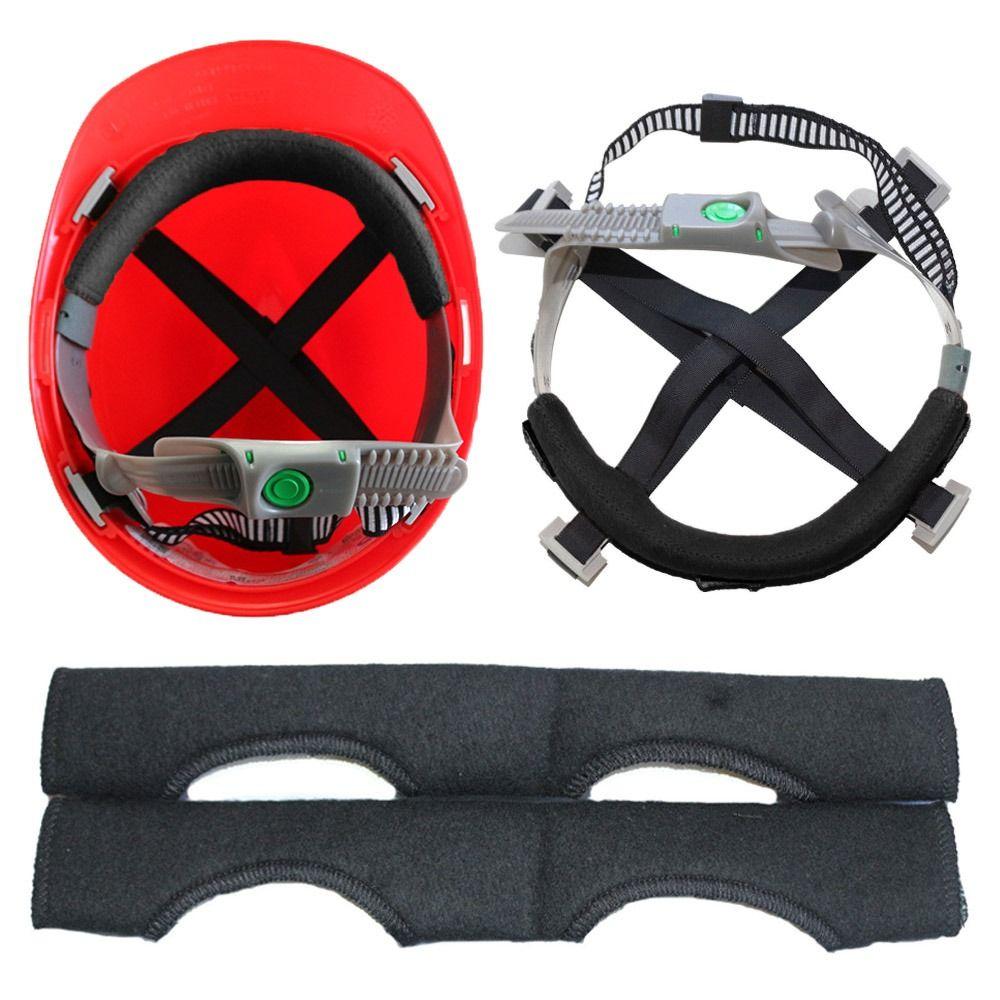 

2PCS Black Helmet Liners Comforter Pad Hat Antiperspirant Belt Tool Hard Hat Sweatband Universal