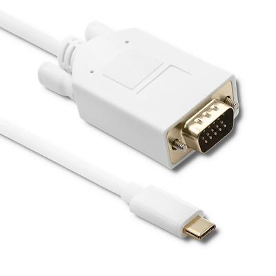 Qoltec Kabel USB 3.1 Typ C Męski/ VGA Męski | FULL HD | Alternate Mode | 1m