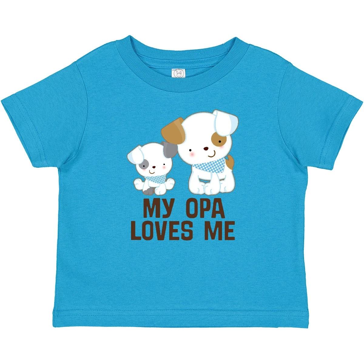 Inktastic My Opa Loves Me Grandson Baby T-Shirt Clothes Childs Infant Tees 160