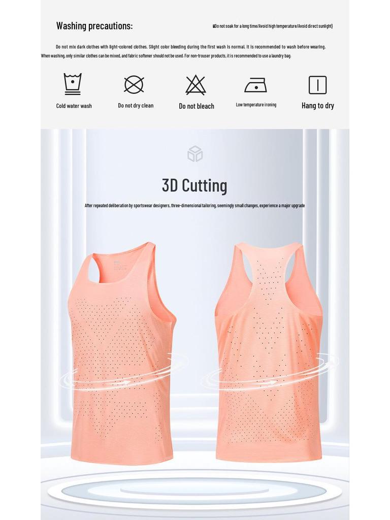 Men's Quick-Dry Lightweight Breathable Sports Vest for Track & Field Training