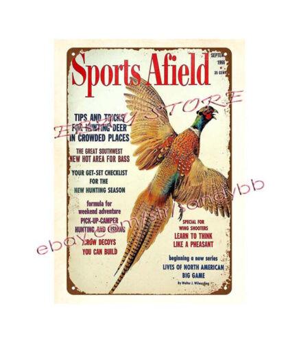

1966 fishinghunting pheasant hunting metal tin sign modern wall artAluminum 20x30cm（7.8x11.8inch）