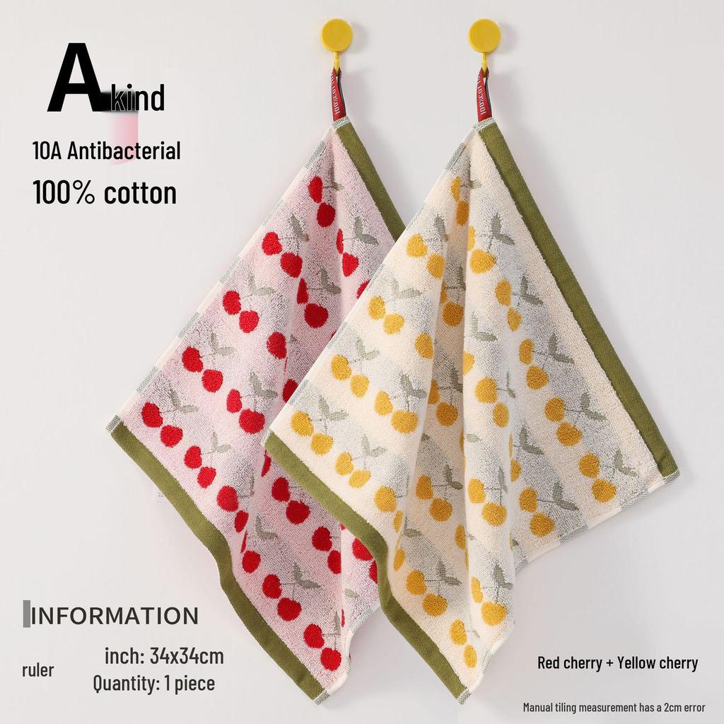 Kolorowy Ręcznik do Twarzy dla Par w Kropki, 100% Bawełna, Barwiony Przędzą Zero-Twist, Pogrubiony 110g, 35x75cm