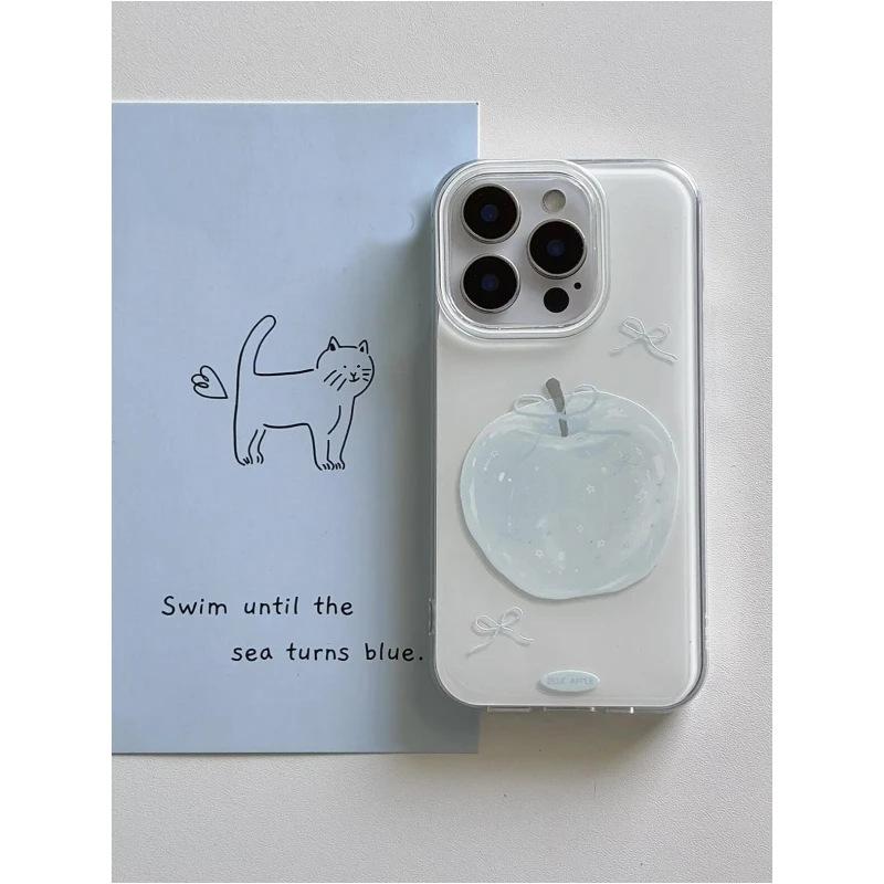 Creative Bow Apple Suitable for IPhone 16 Large Hole Mobile Phone Case Apple 15 Protective Case 14pro Bracelet 13