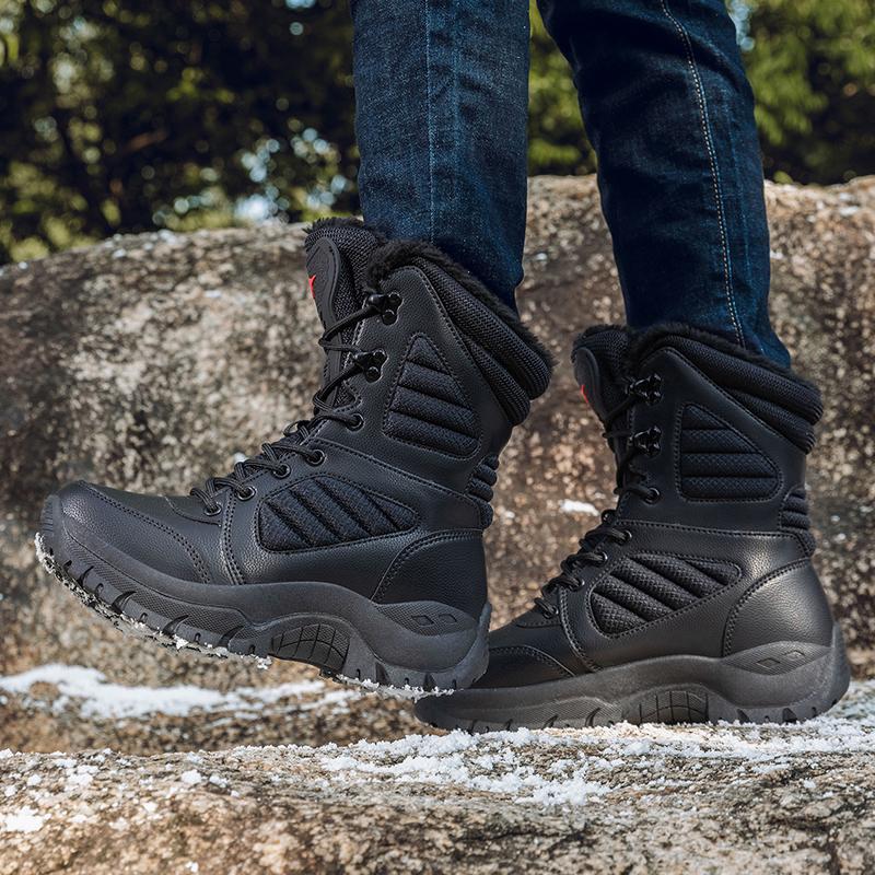 Unisex Winter Boots Retro Combat Boots Anti Slip Wear-resistant Outdoor Boots High-top Non-slip Waterproof Wear-resistant Snow Boots Winter Boots