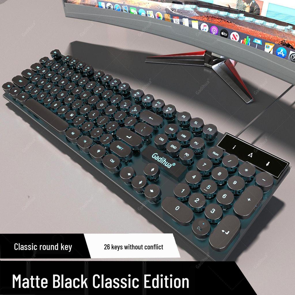 Universal Luminous Wired Keyboard & Mouse Set for Gaming and Office Use
