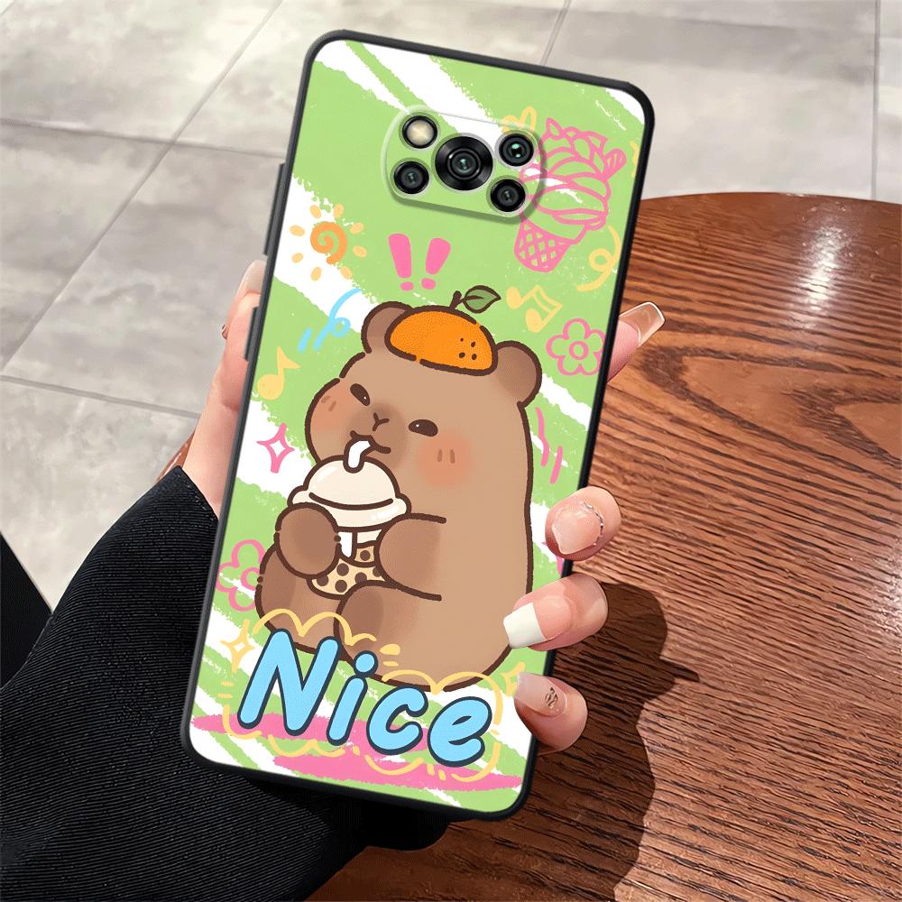Case for Xiaomi Poco F8 F3 X3 X4 X5 X7 Pro C71 C75 C50 F1 M3 M4 M7 C61 M5 Funda Phone Cover Cartoon Cute Guinea Pig